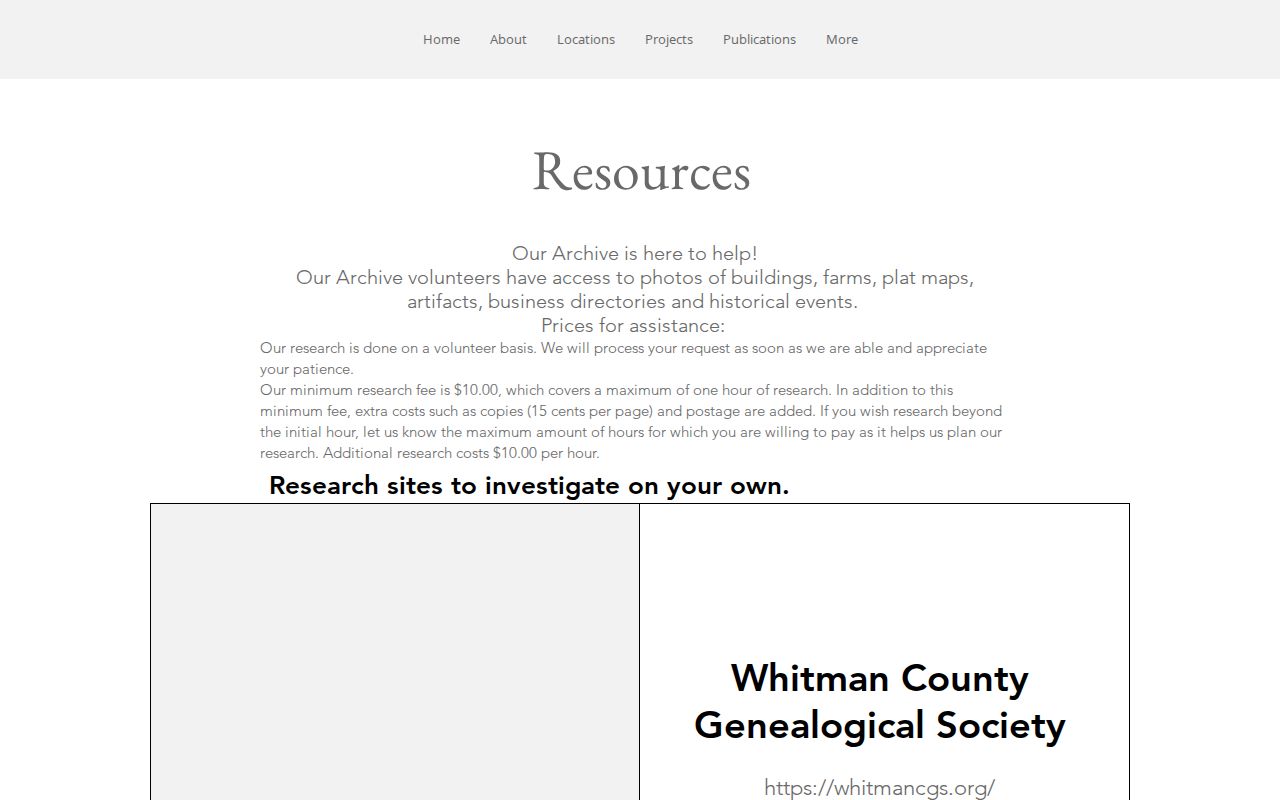 Whitman County Historical Society resources for Pullman resident history